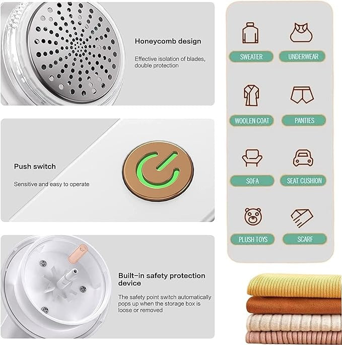 Portable Rechargeable Lint Remover β¨