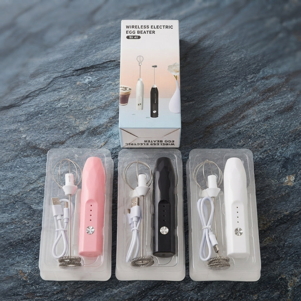 ☕🥚 2-in-1 Rechargeable Egg Beater &amp; Coffee Frother