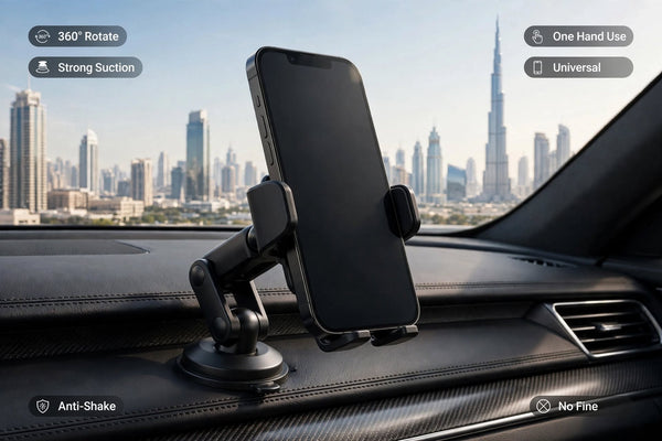 360° Car Phone Holder - Strong Suction ✅